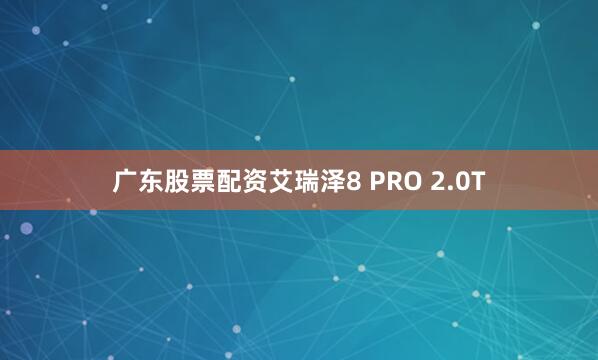 广东股票配资艾瑞泽8 PRO 2.0T